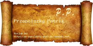 Przepolszky Patrik névjegykártya